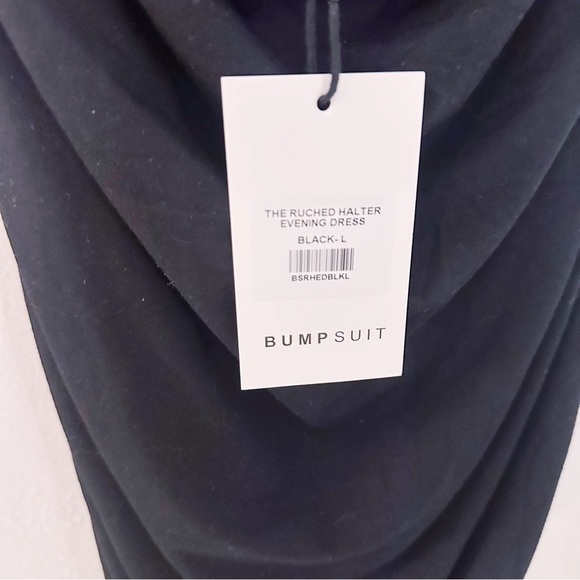 Bumpsuit The Ruched Halter Evening Dress Black Pregnancy Maternity NWT - Picture 5 of 8